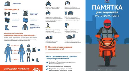 Памятка для водителей мототранспорта