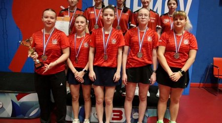 Воспитанница отделения настольного тенниса СШОР 